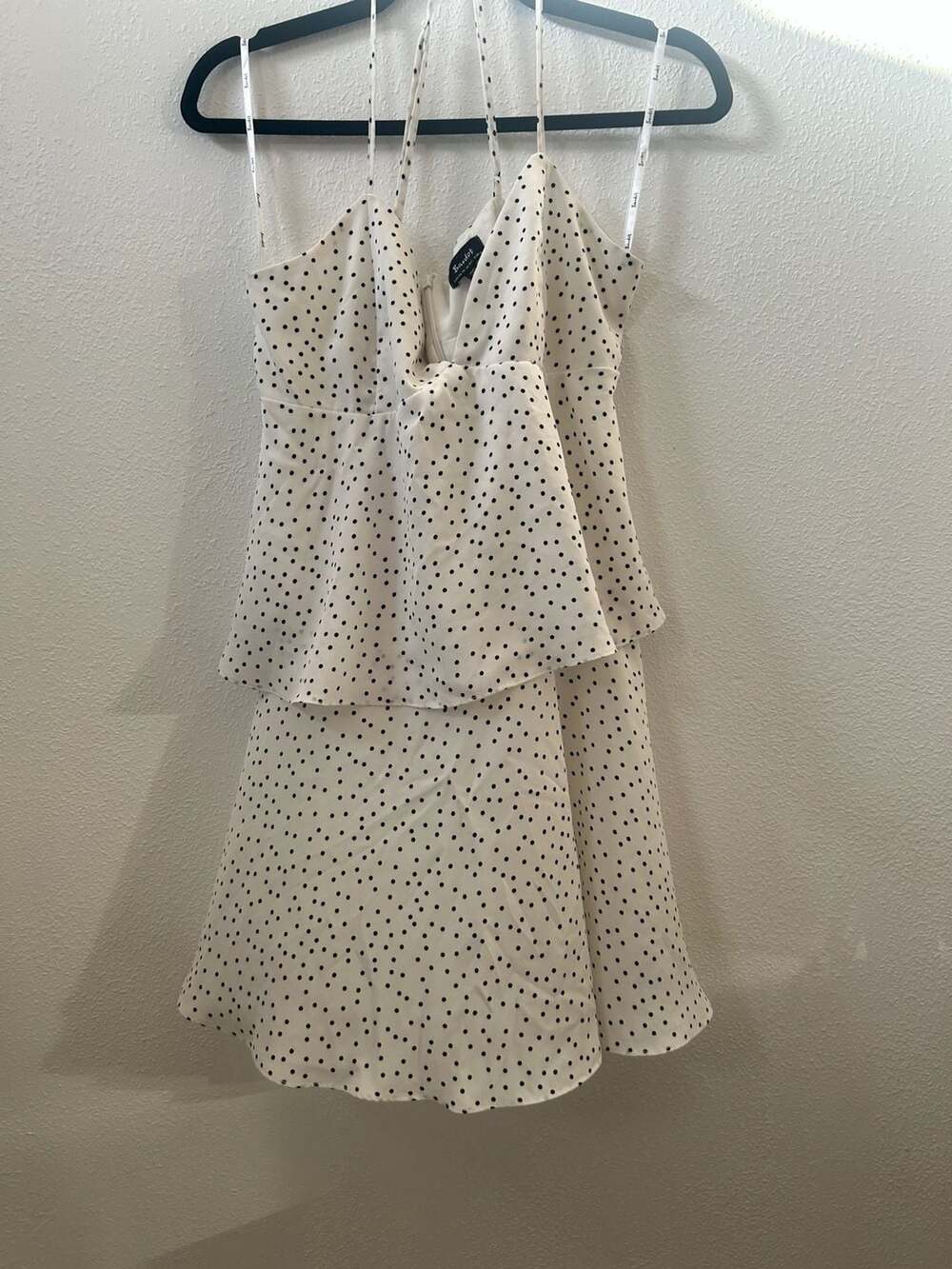 Bardot Polka Dot Tiered Mini Dress